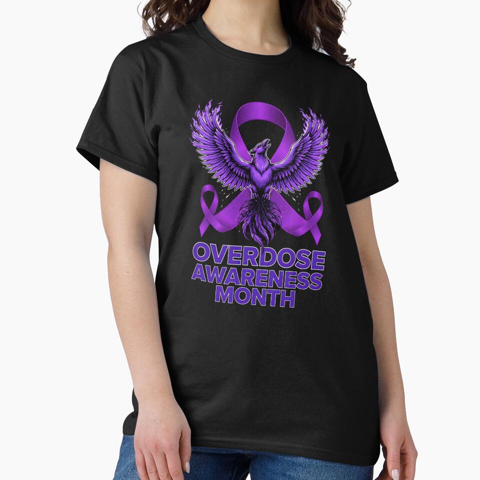 Overdose Awareness Month Overdose Survivors Drug Addiction Ribbon Strength by Redgiant87x