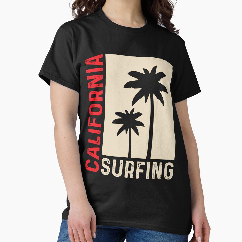 California Surfing Shirt Retro Vintage California Surfing by lou731