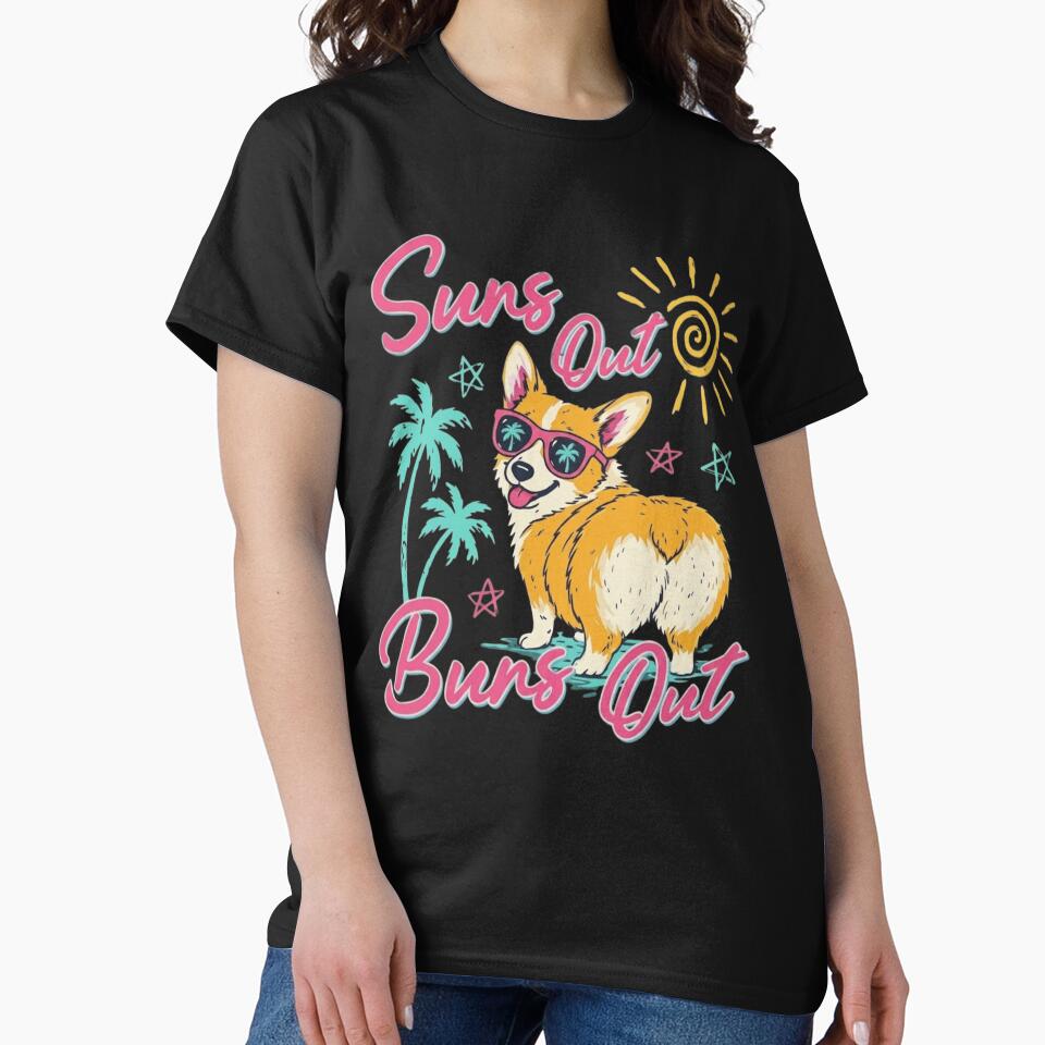 Suns Out Buns Out Funny Corgi Summer Beach Dog Lover by haitrieuic96