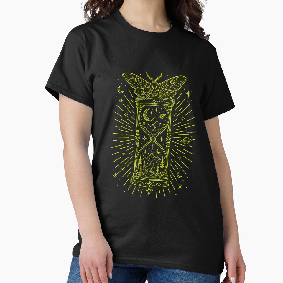 Death's Head Moth Hourglass Celestial Wolf Howling Moon Occult by bosamji