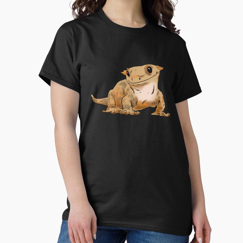 Smiling Crested Gecko, Cute Crested Gecko, Crestie Lover by Furkid Studio