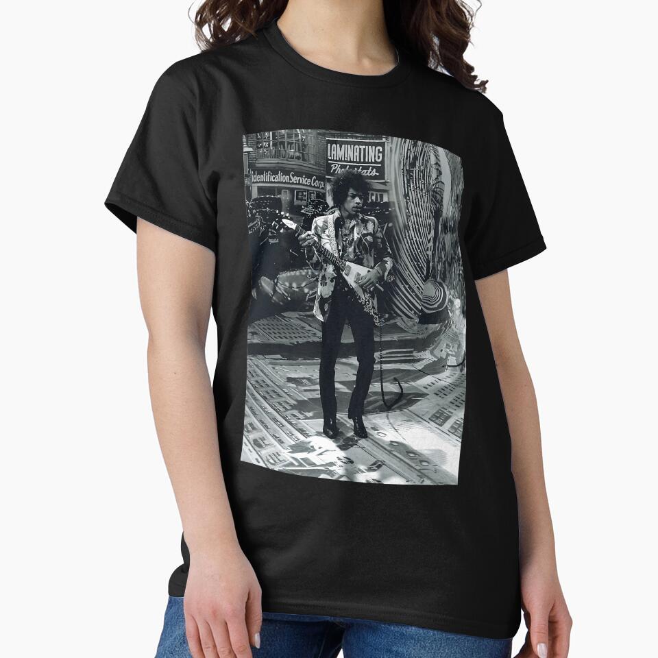 Jimi Hendrix Floral Suit Urban Scene by DuaneHirthe
