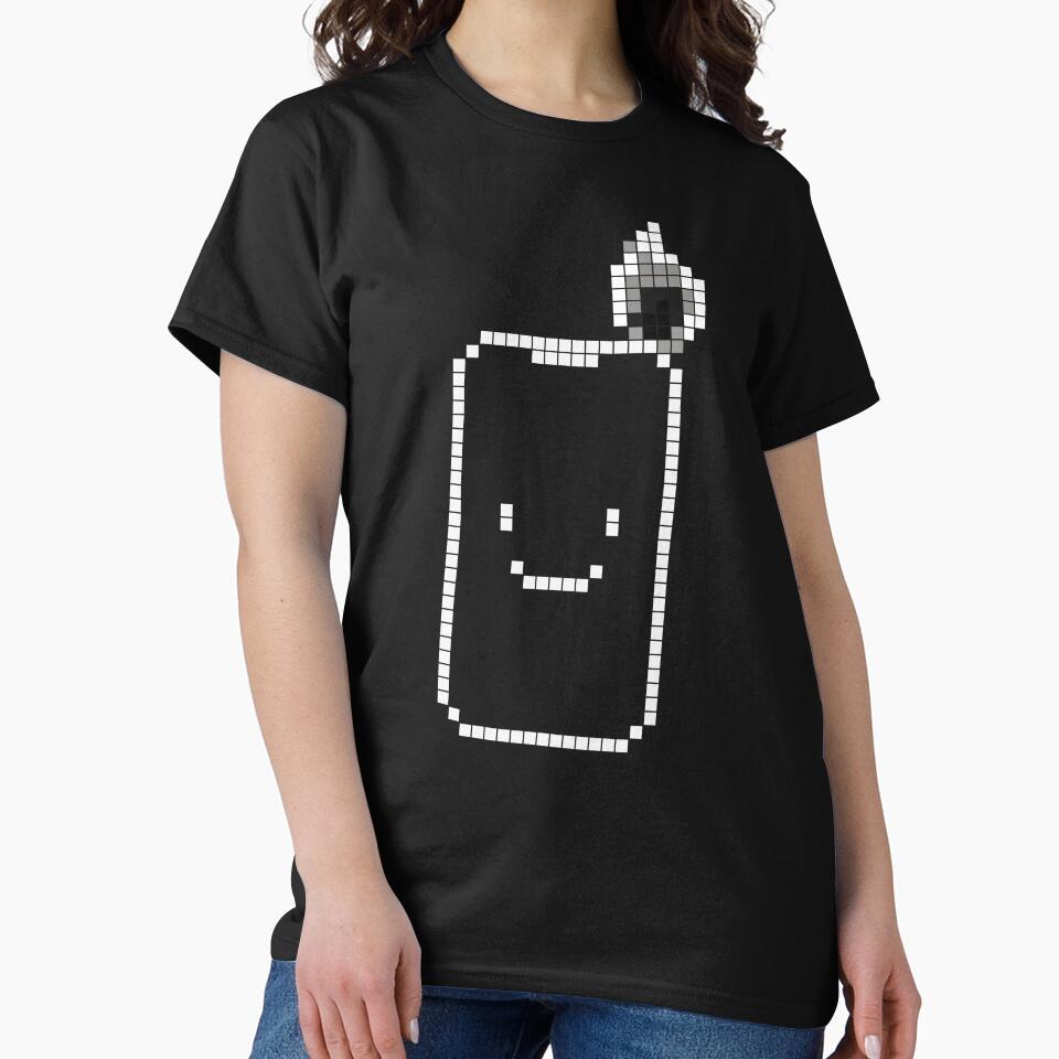 On Fire iPhone Pixel Art – Monochrome Tech Illustration by coshe
