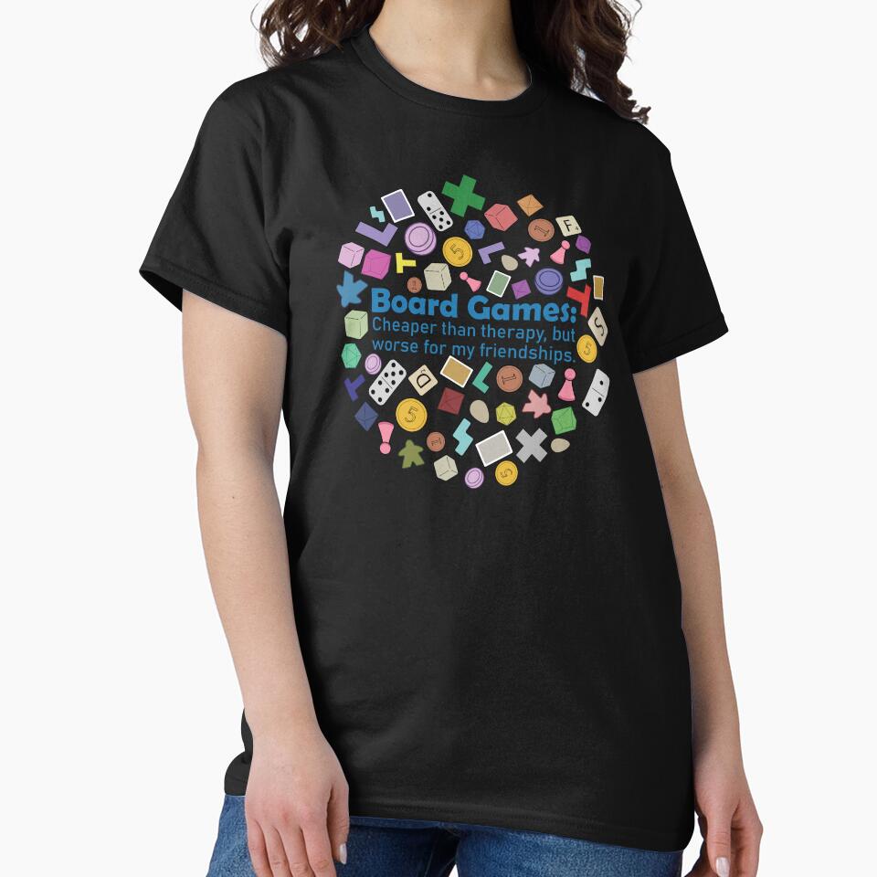 Board Games Cheaper Than Therapy Funny Board Gamer Circle Design by Hallowed Artistry