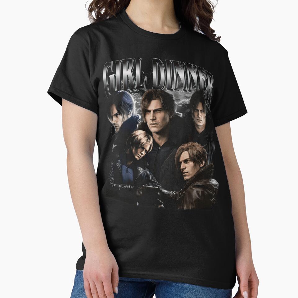 Leon S Kennedy Girl Dinner Resident Evil Meme Gamer Horror Classic T-Shirt by LillyCustomTees