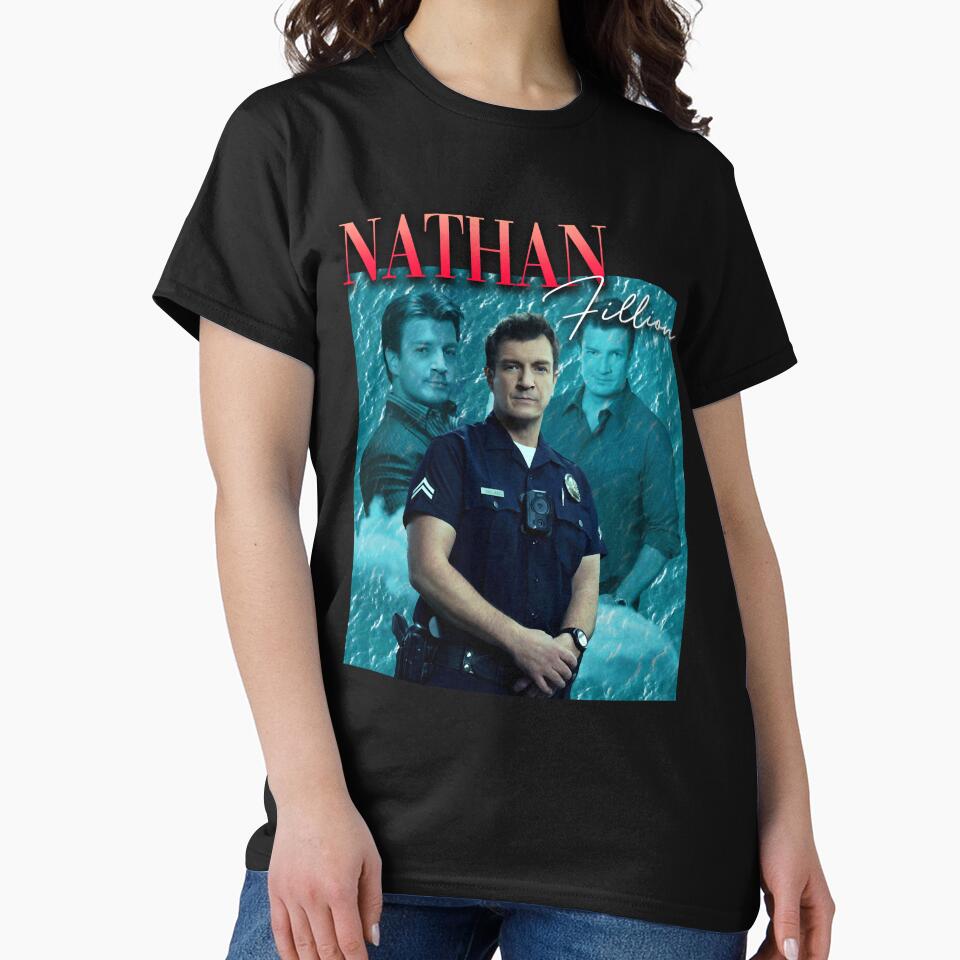 Nathan Fillion Retro 80s Design by rande-narnell