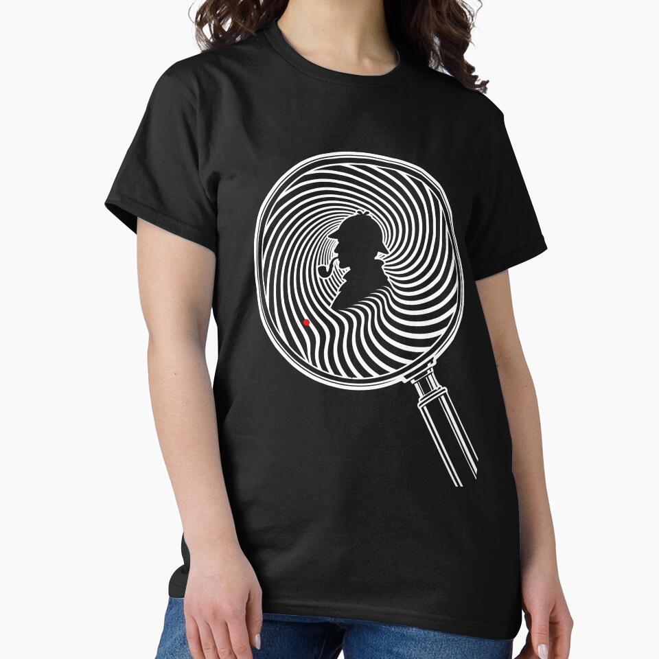 Sherlock Holmes Magnifying Glass Optical Illusion Spiral Art by Fenay Designs