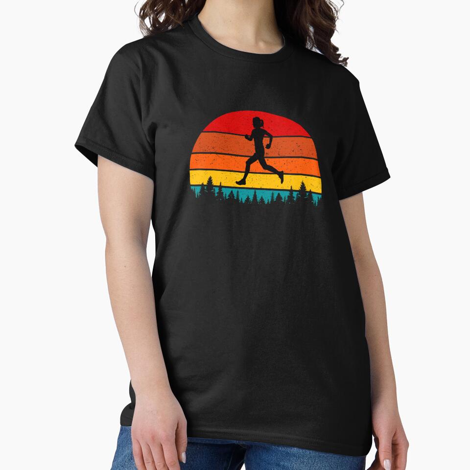 Run Wild - Woman Runner - Vintage Forest by HeatherPore