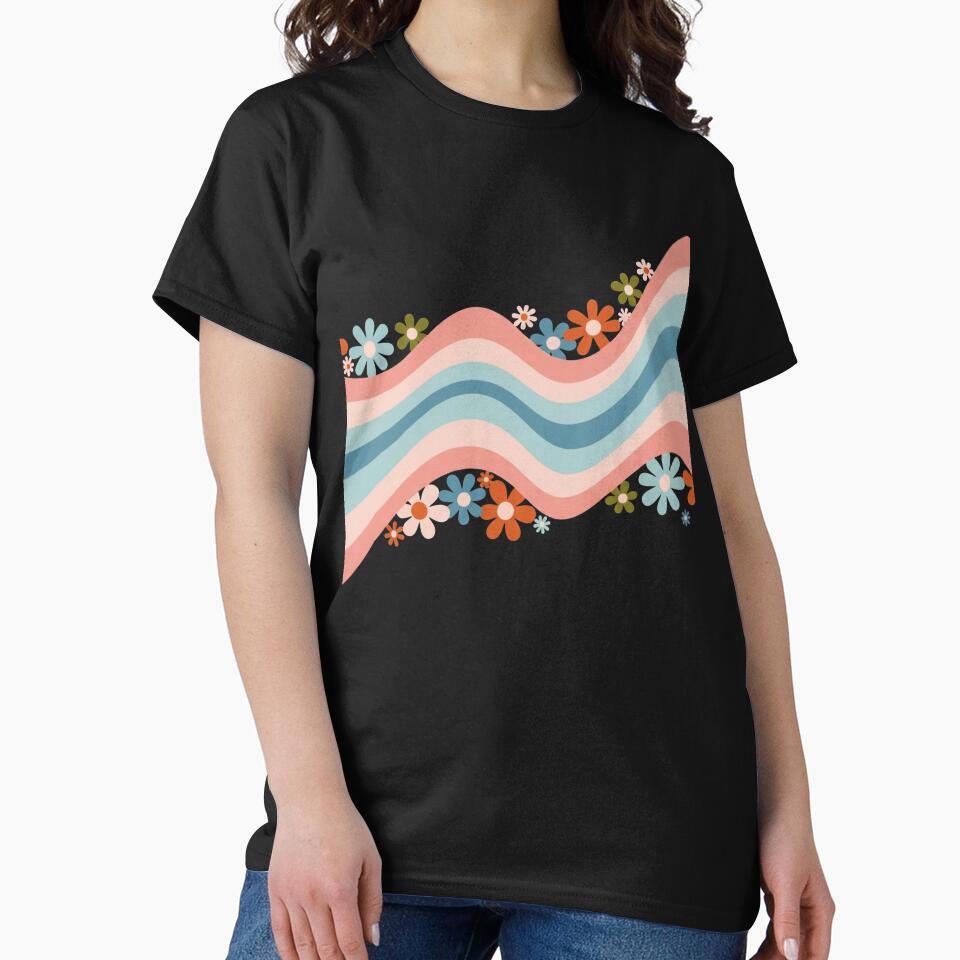 Abstract Boho Floral Wave Art by Dzblack