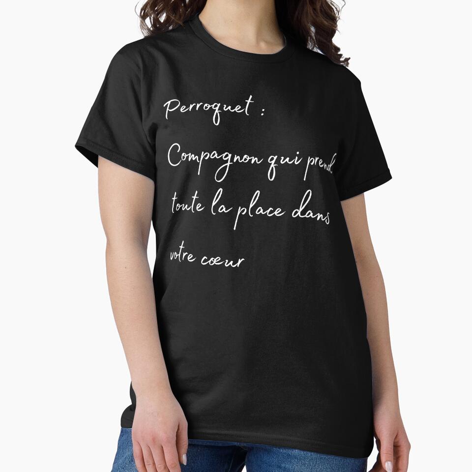 Parrot take all the place in your hearth french quote white by L'Atelier Oranjade