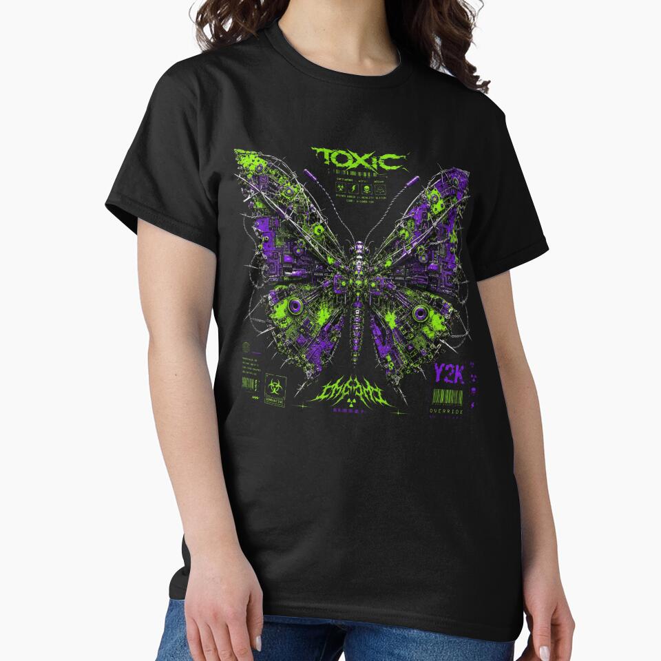 Cyberpunk Y2K Butterfly Neon Acid Gothic Grunge by W&RParadise