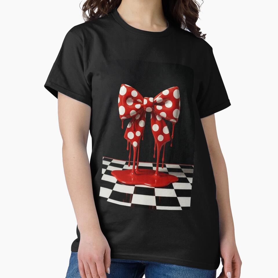 Melting Red Polka Dot Bow Coquette Pop Art by YourColorsWall