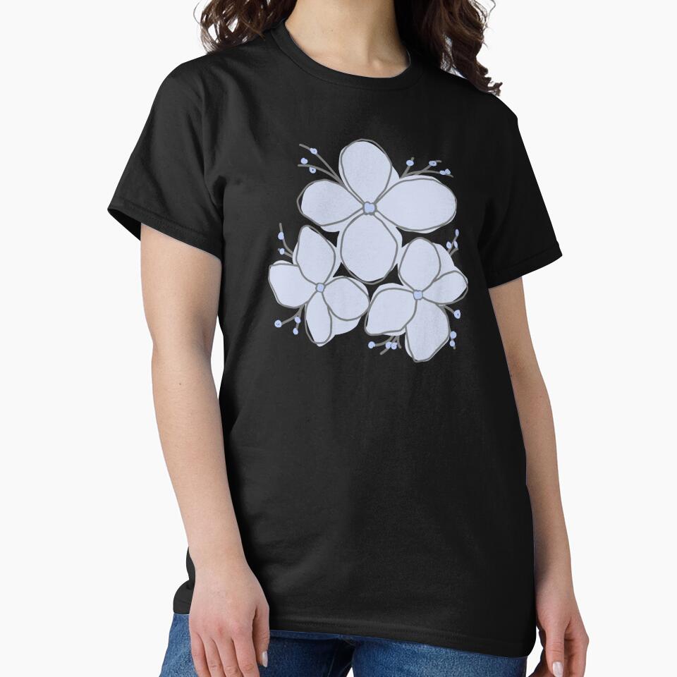 Danish Pastel Periwinkle Bloom On Slate Blue by ​Jyoti Digital Artist