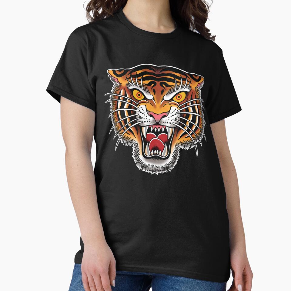 Tiger Head Tattoo Design by SevenRelics