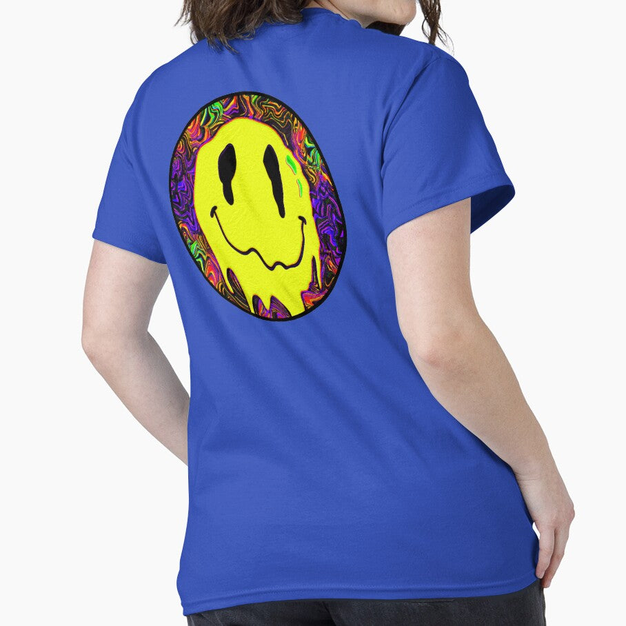 Classic Smiley – Drippy Yellow Rave Face Art by remipebbles