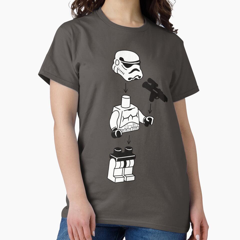 Brick Mini Figure Assembly Guide – Space Trooper Building Instructions Art by aziza-doodles