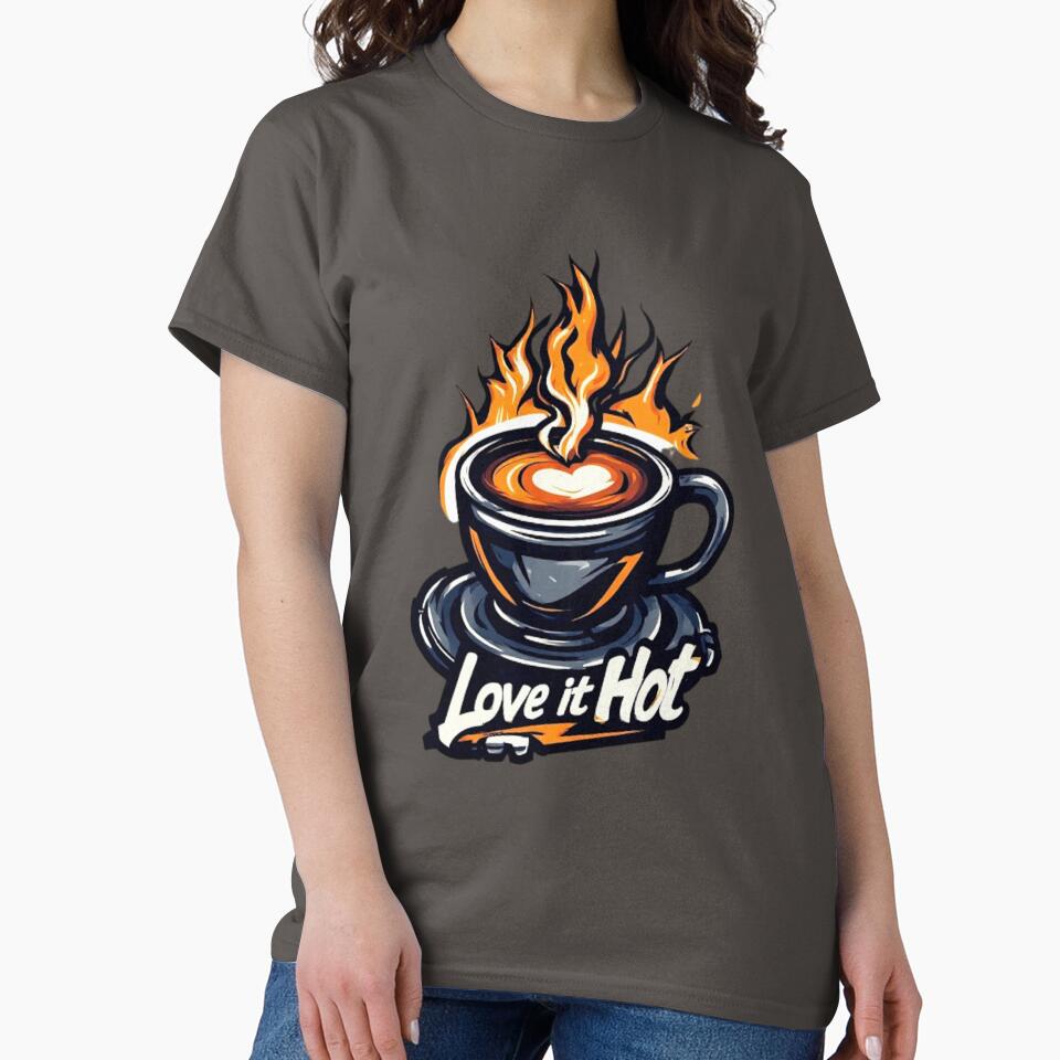 Love It Hot Coffee Logo | Mechanical Steam Gears Flame Cup Barista Design 02 by Shift-Bloom