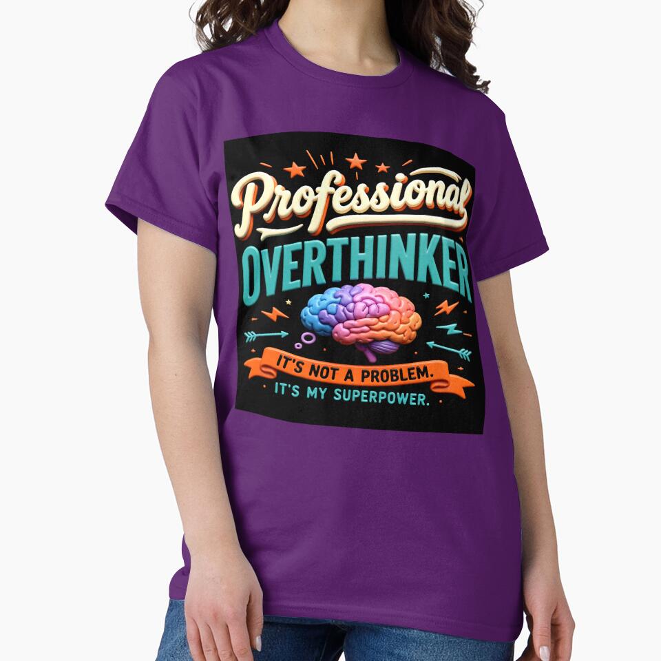 professional overthinker colorful funny typographic design by SmashingDeals