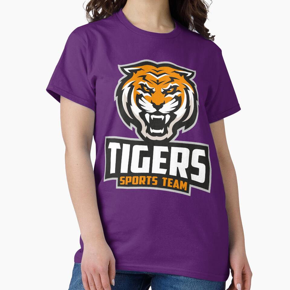 Tigers Sports Team | Fierce Tiger Mascot Athletic Graphic Design by MerlinWear