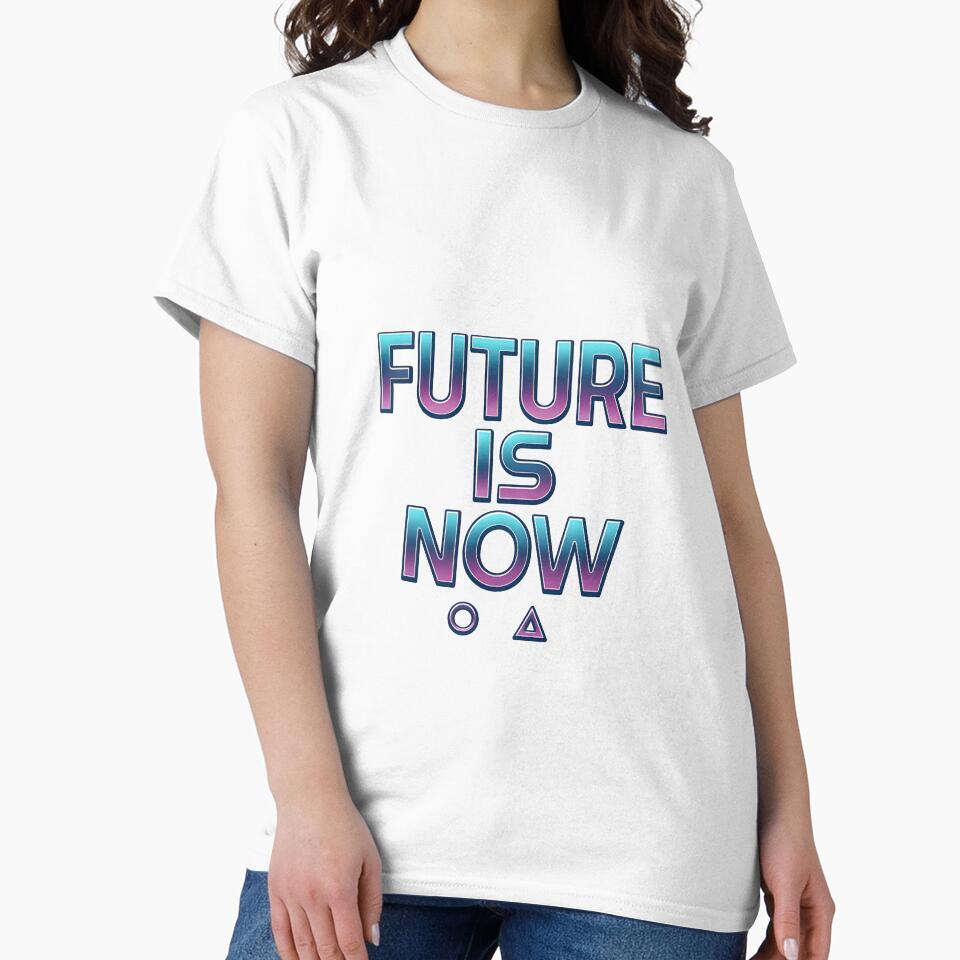 FUTURE IS NOW Neon Retro Futuristic Design by ALVANTIS