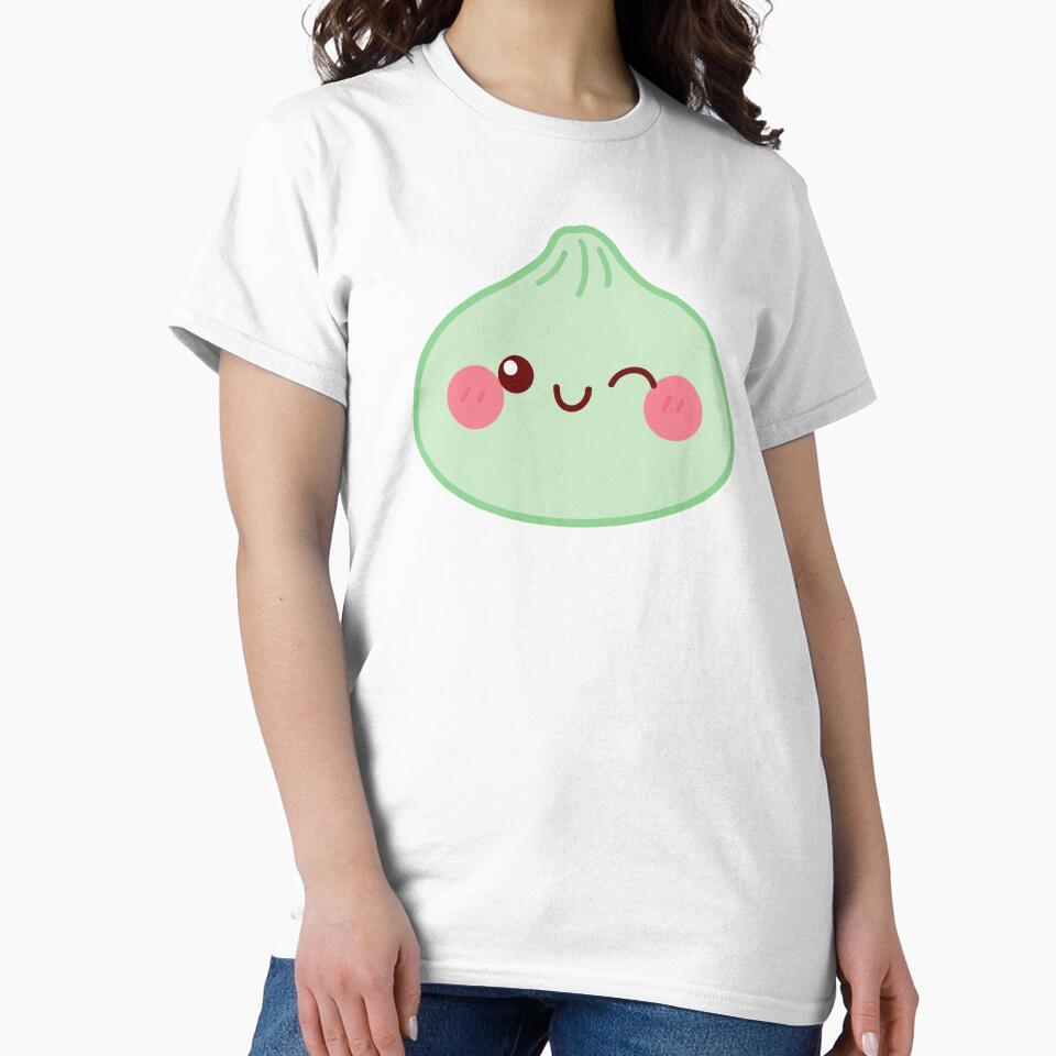 Green squishy Dumpling – Cute Kawaii Food Character Design by EmeraldeaArt
