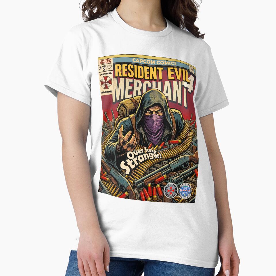 Resident Evil 4 Merchaant Comic Retro Gaming Art by Back2Collage
