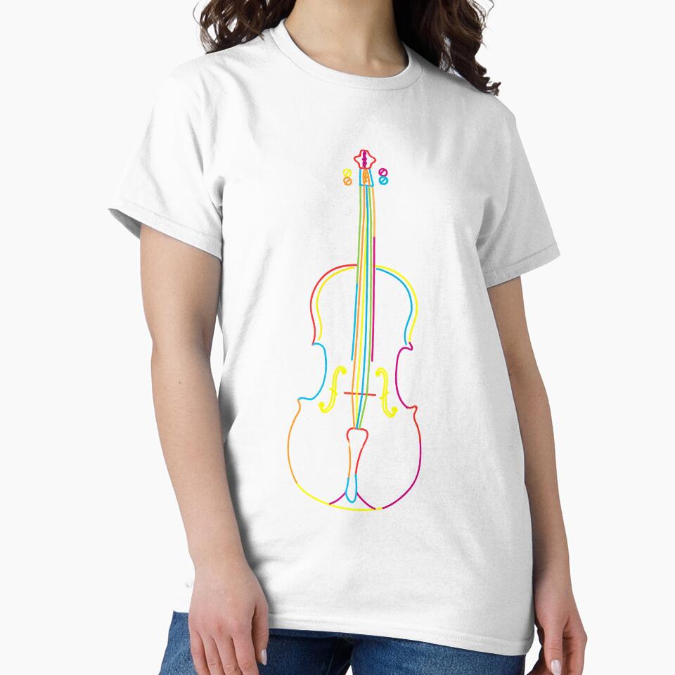 Retro Orchestra Violin Art Long Sleeve by sampsonsier