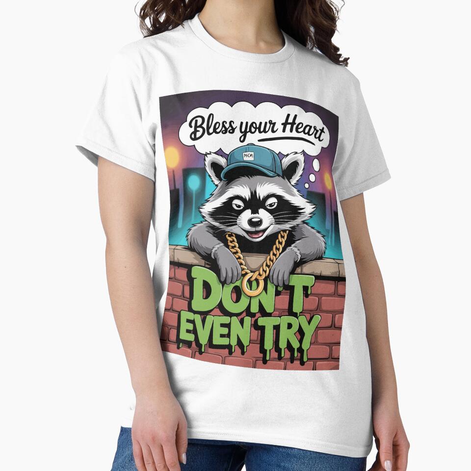 Funny Bless Your Heart Raccoon by Ketique