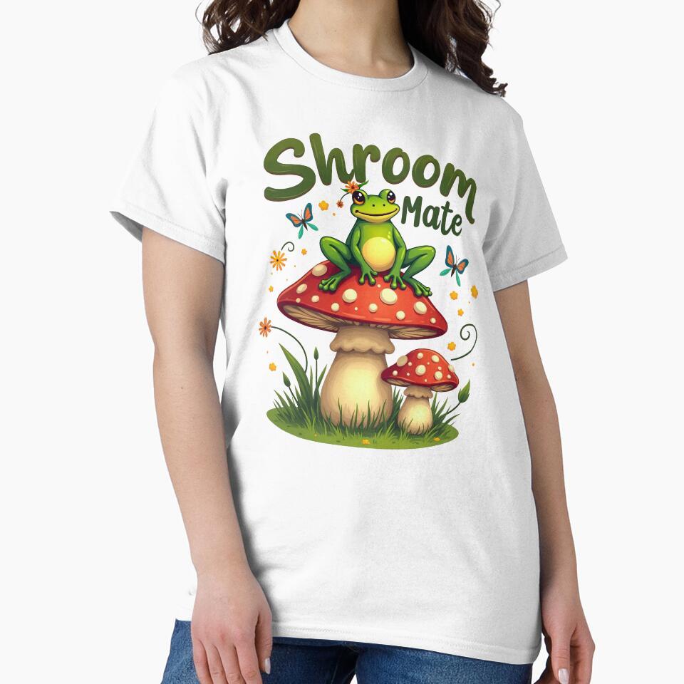 Cute Frog on Mushroom – Shroom Mate by Bulwshop