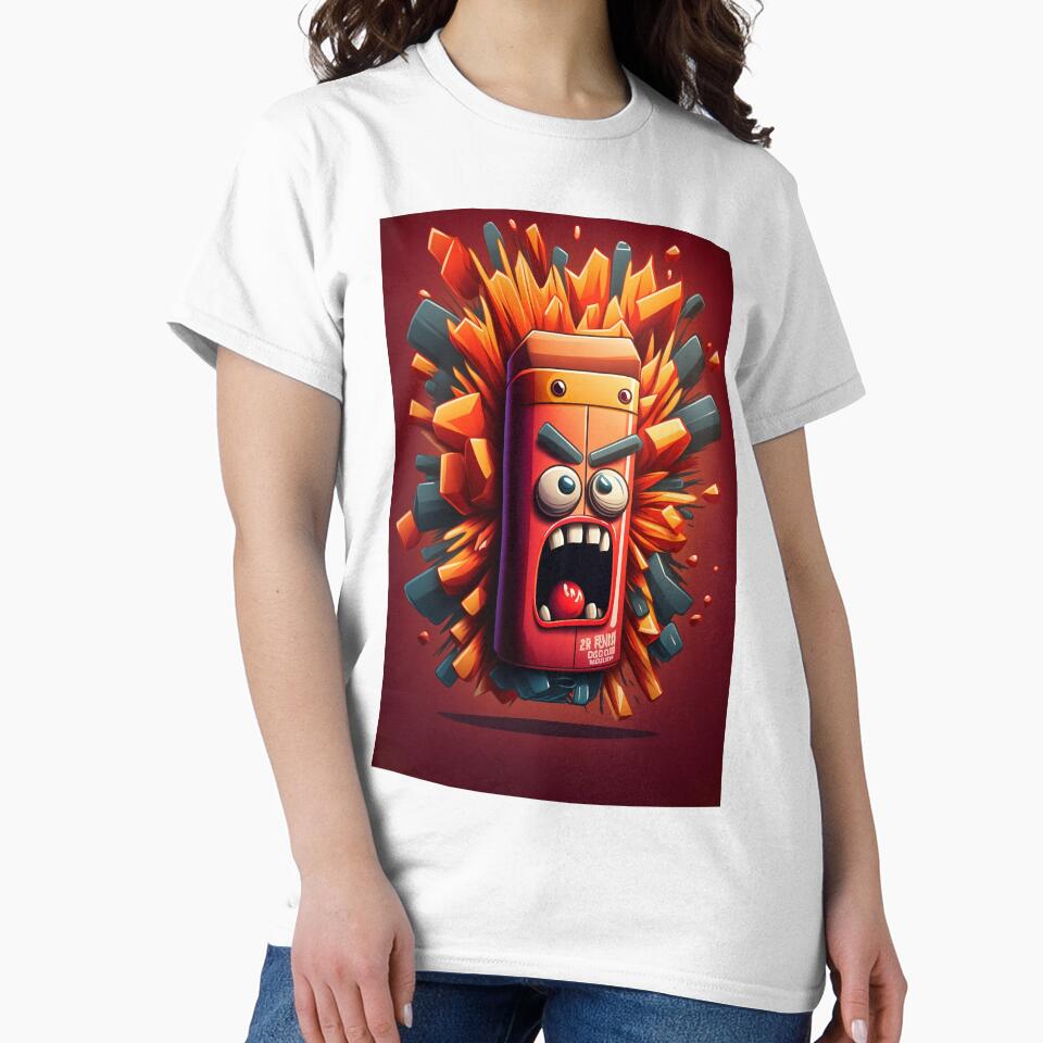 Colorful Cartoon Angry Dynamite Stick Design by EnzoZs