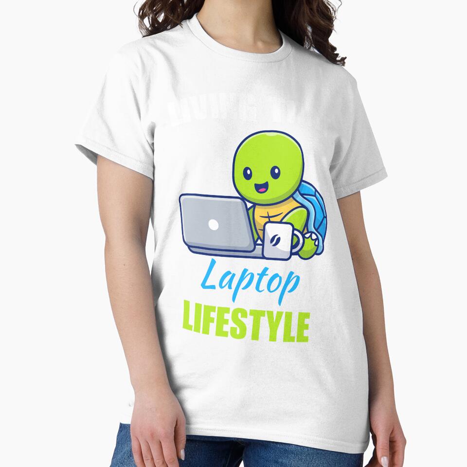 Living that laptop lifestyle, funny work from home or wfh lifestyle freelancer saying or quote by NBSStore