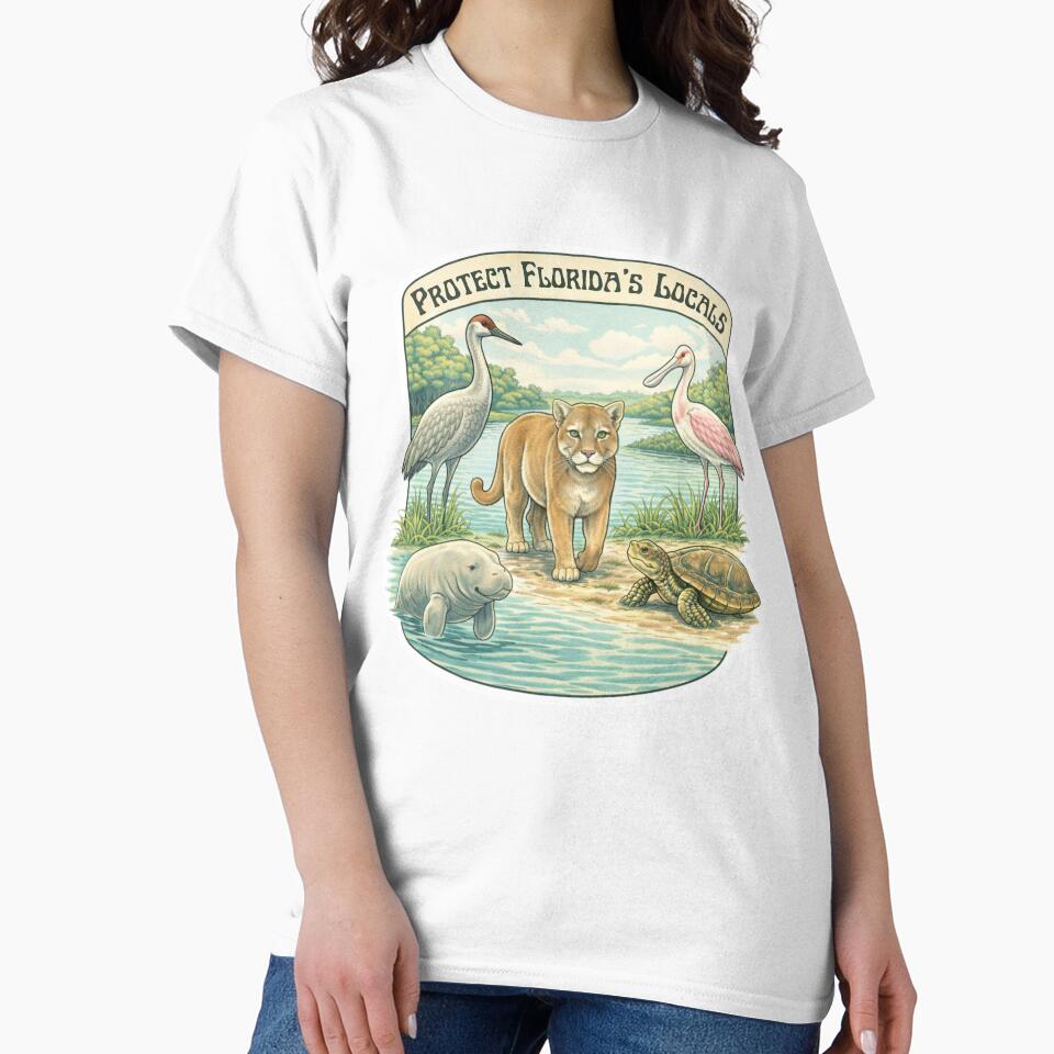 Protect Florida’s Locals – Vintage Inspired Wildlife Illustration by Maddie-iceee