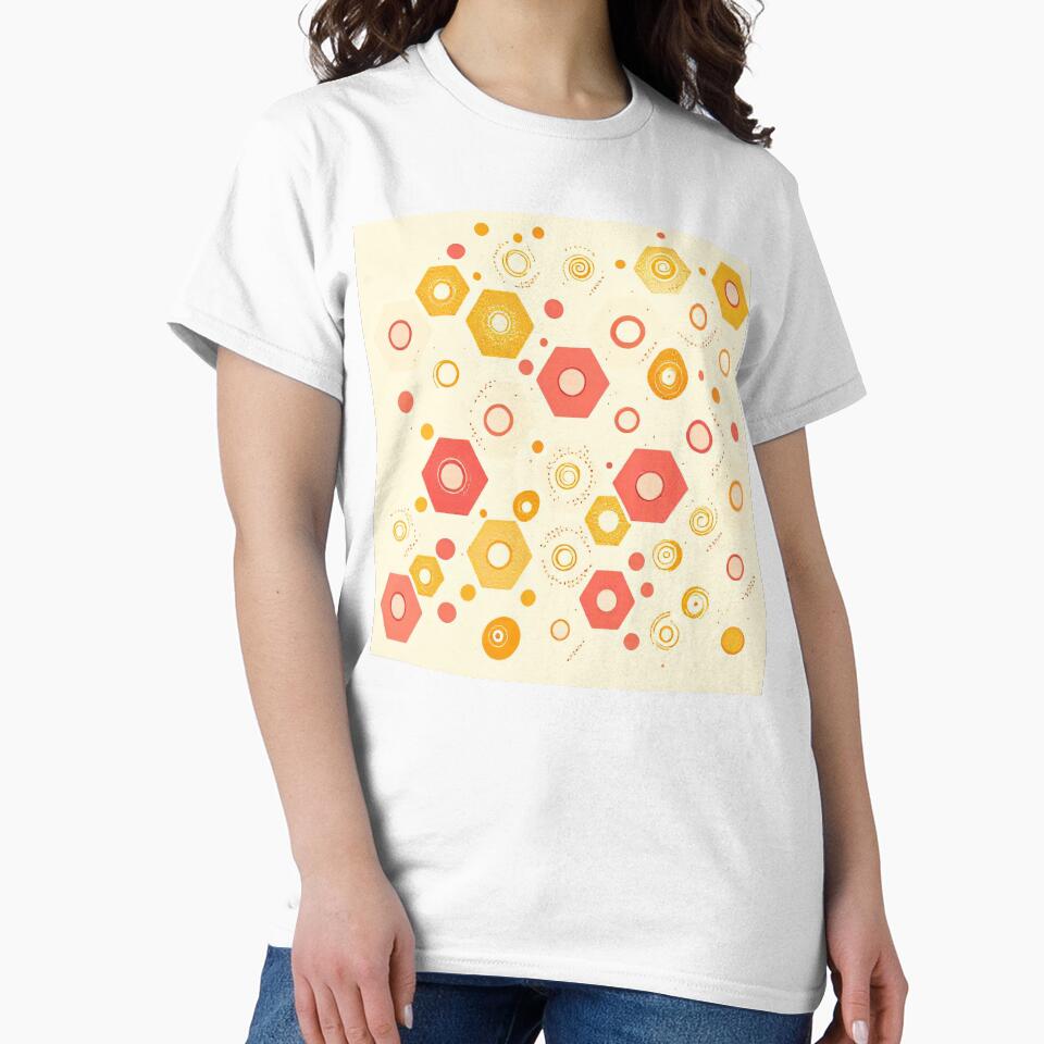 Retro Geometric Harmony – Mid-Century Modern Hexagon Pattern by FoisonDesigns