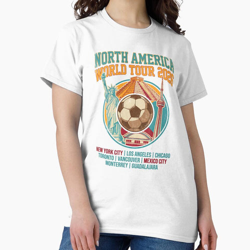 2026 World Tour Soccer T-Shirt - North America Stadium Series - Vintage Streetwear Tee USA Canada Mexico by Lukzol