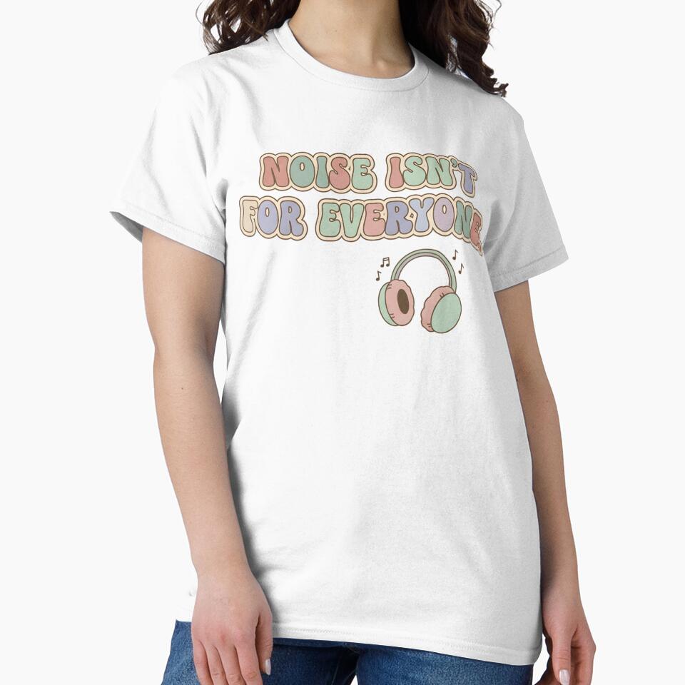 Noise Isn't For Everyone Retro Headphones Introvert Aesthetic Music Lover Pastel Vintage Groovy Vibes Design by Tosha Collective