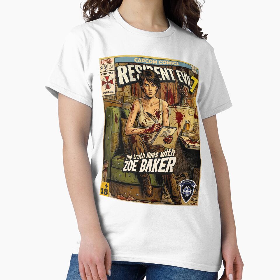 Resident Evil 7 Zoe Baker Comic Book Cover Retro Gaming Art by Back2Collage