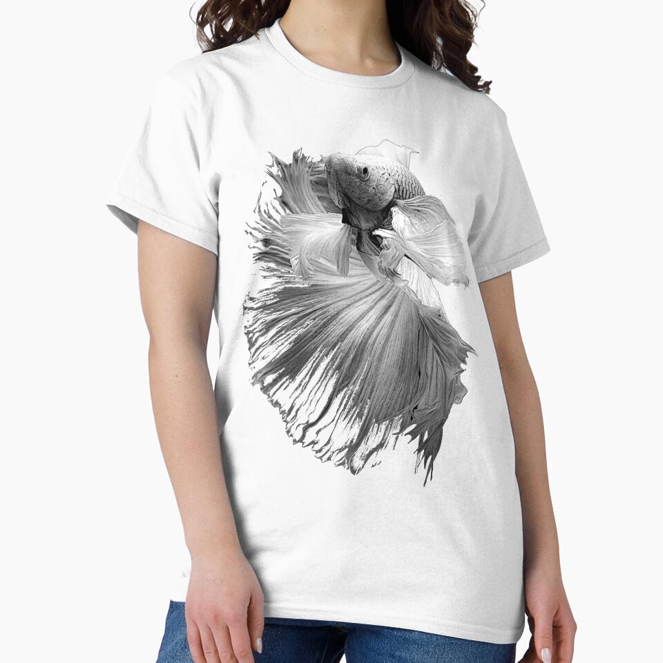 Elegant Betta Fish Black & White Fish Keeper by JRRTs