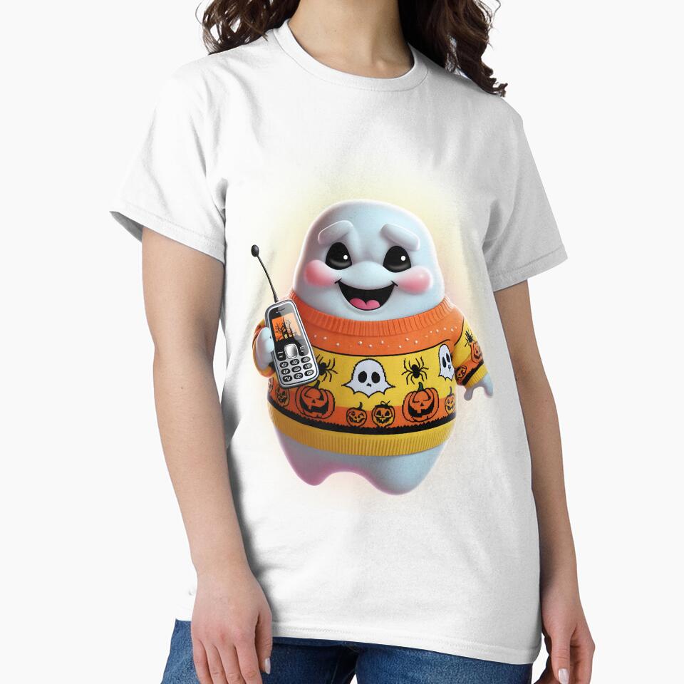 Cute ghost, funny horror sweater by DreamDigi2024RB