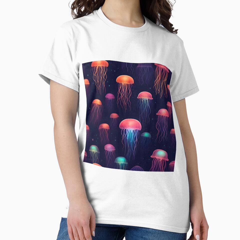 Neon glowing jellyfish by lori189