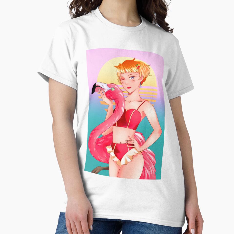 cherry flamingo by vhsfruit designs