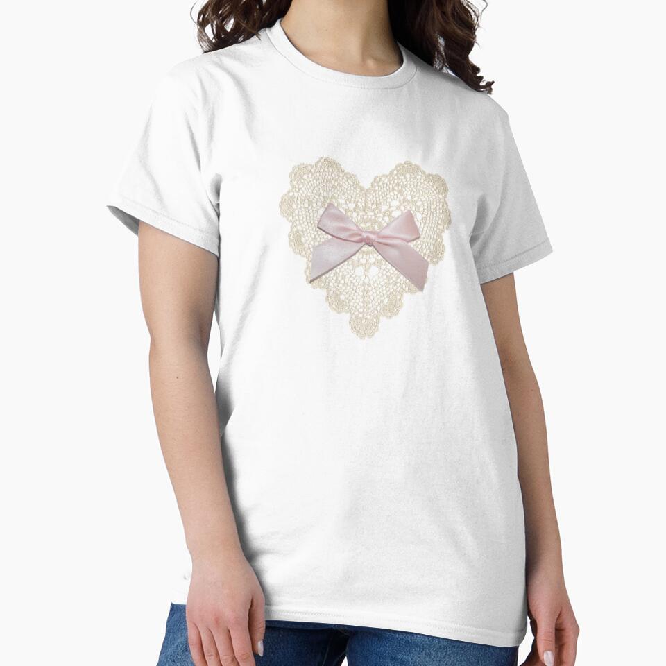 Coquette balletcore heart lace bow by Pixiedrop
