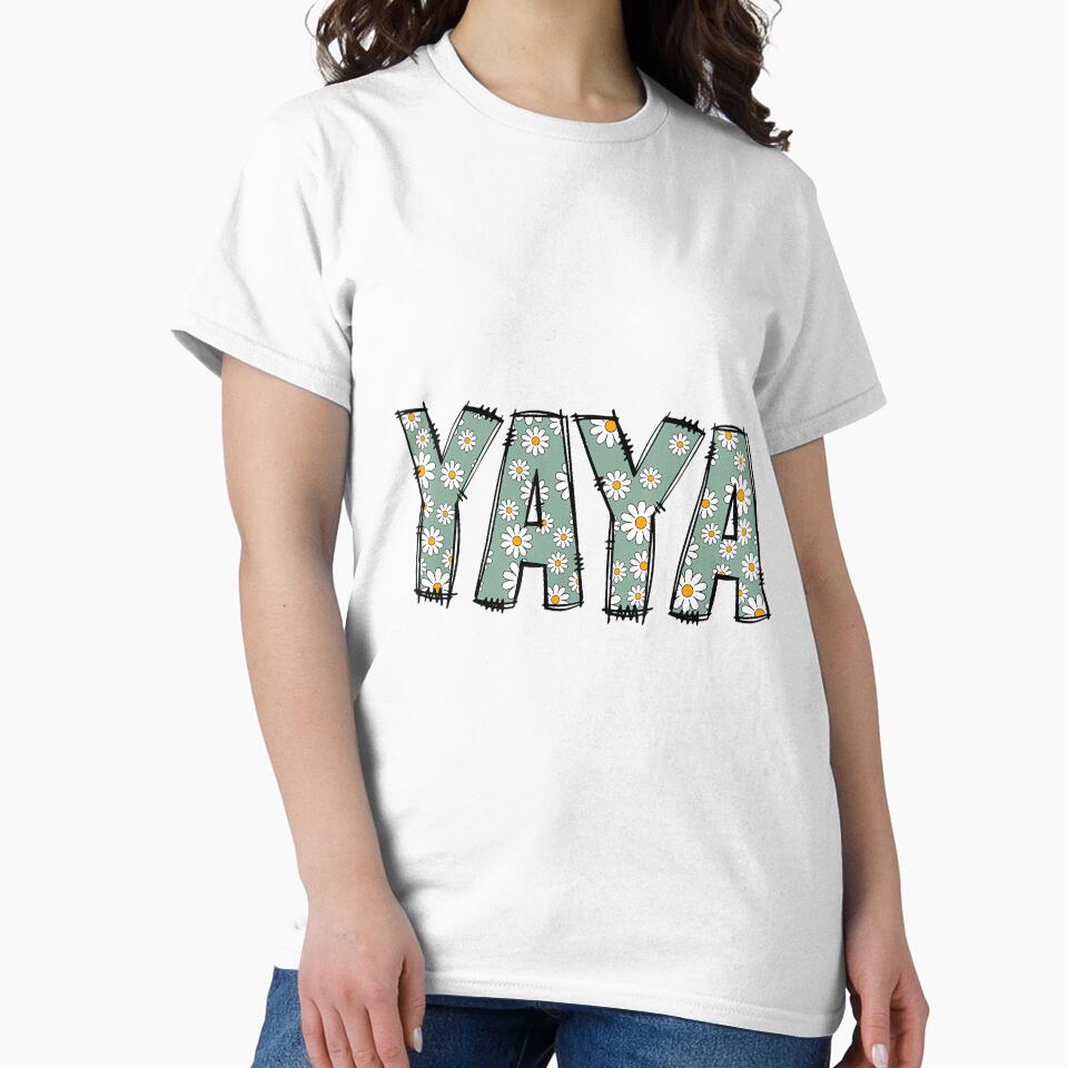 Retro Yaya Colorful Flowers Groovy Daisy Flower by ElaineOSantamar