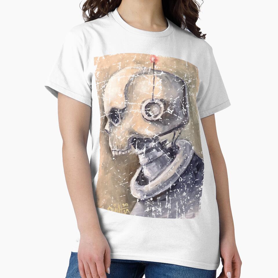 Skull Robot. Vintage grunge style by ErchulMali