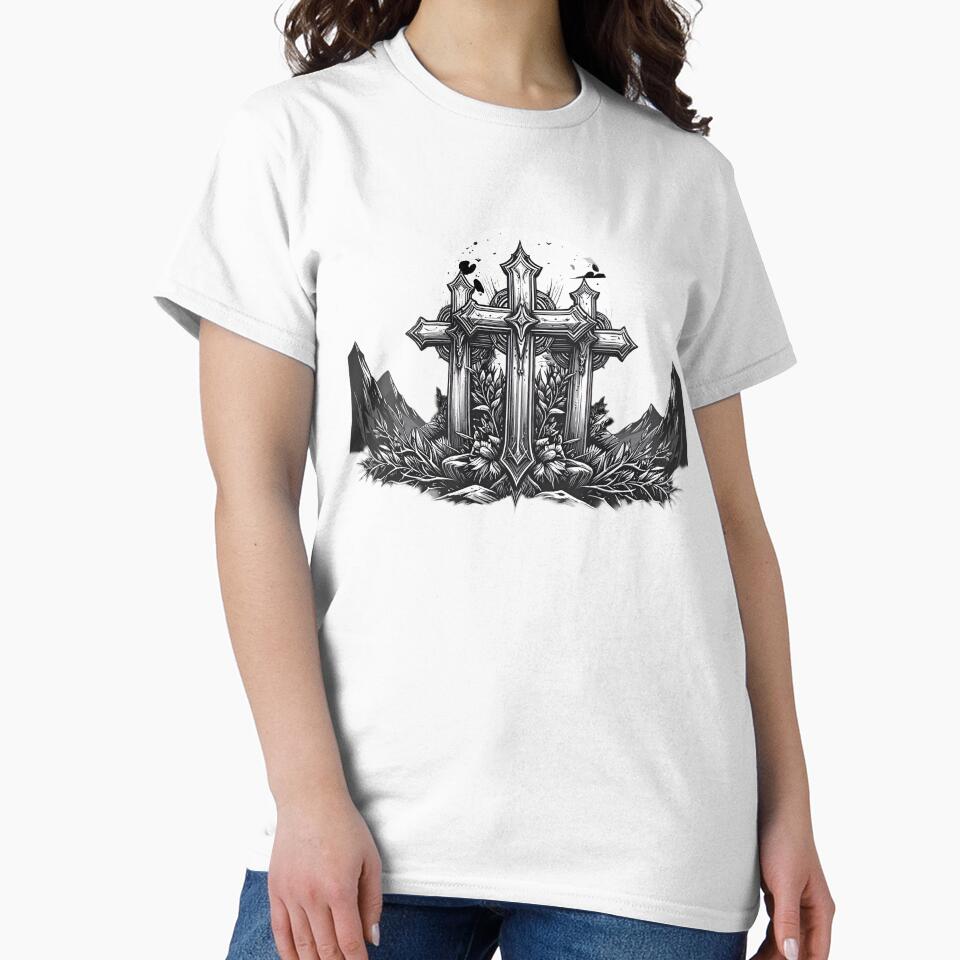 Gothic Coss Tee Shirt by Shorfin