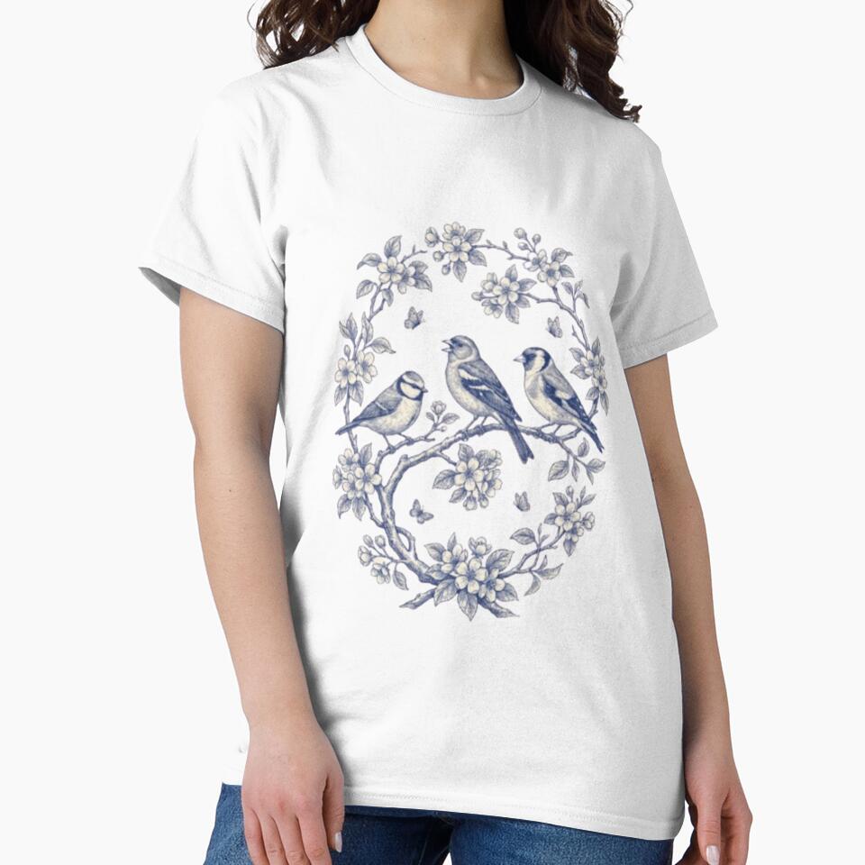 Blue Toile songbirds by Kritiwadhawan30