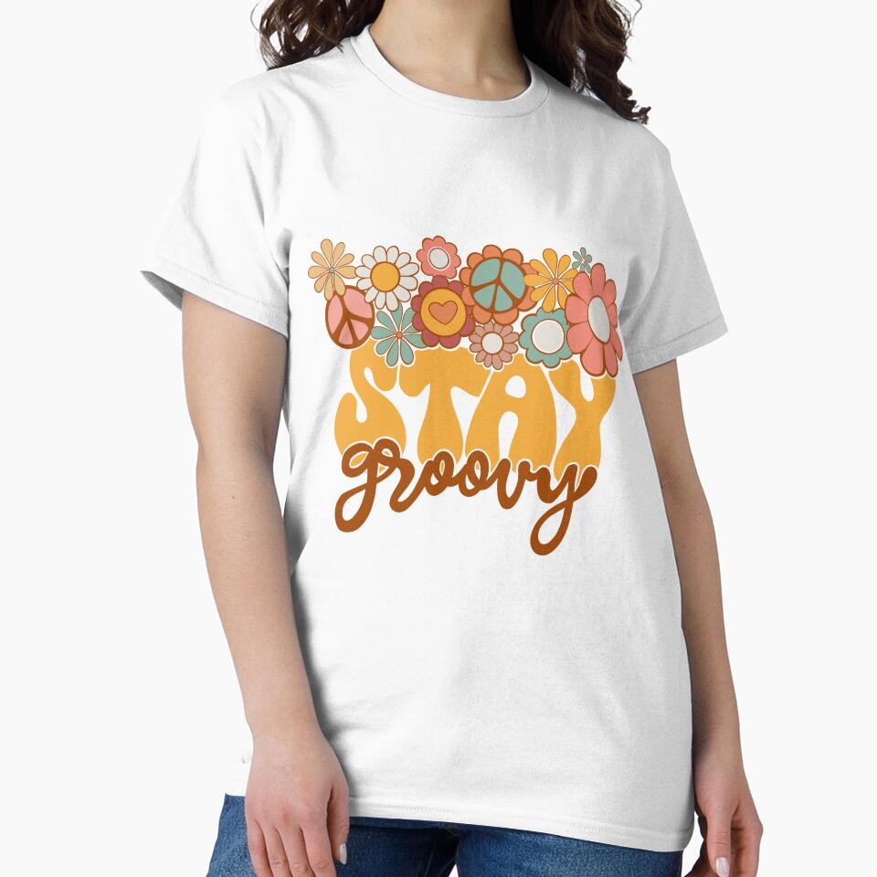 Stay Groovy - Retro 70s hippie design by PuraVidaStudio