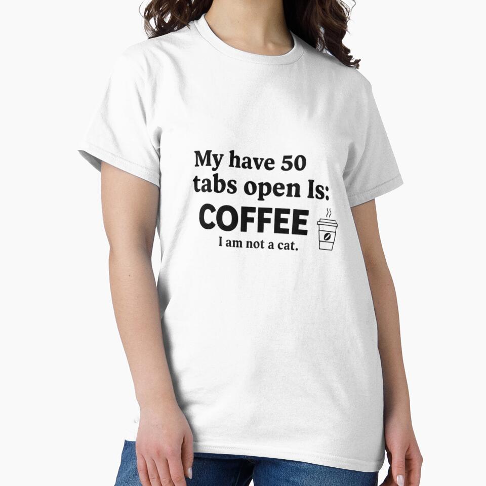 My Brain Is Powered By Coffee Funny Caffeine Quote by SEVEN ART PRODUCT
