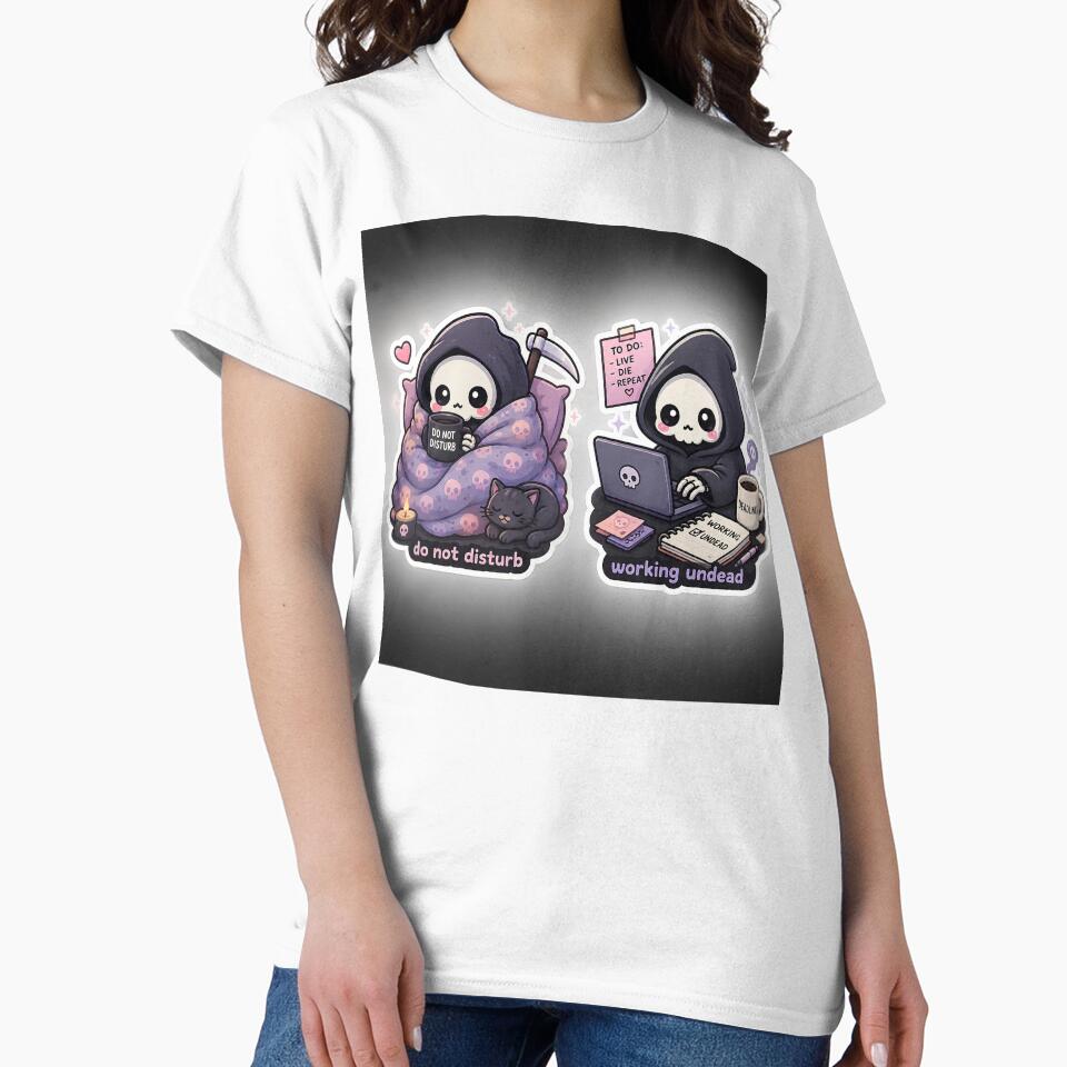 Cute Grim Reaper Blanket Stickers by PicParadiz