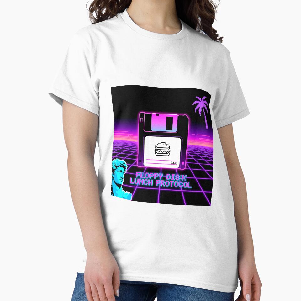 Retro Floppy Disk Lunch Protocol Vaporwave Design by Arte-Excellency