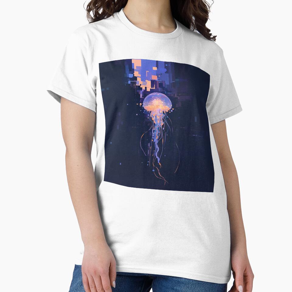 Pixel Glitch Jellyfish by Christian Weiss
